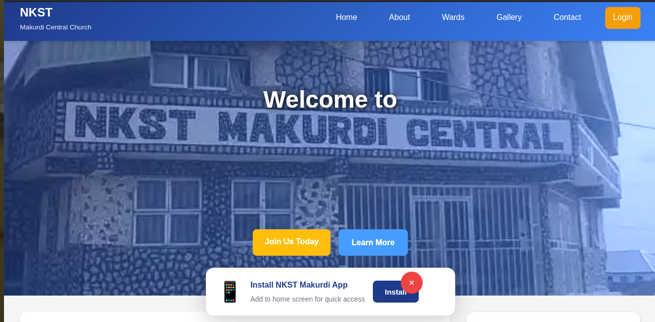 NKST Makurdi Central Church Platform