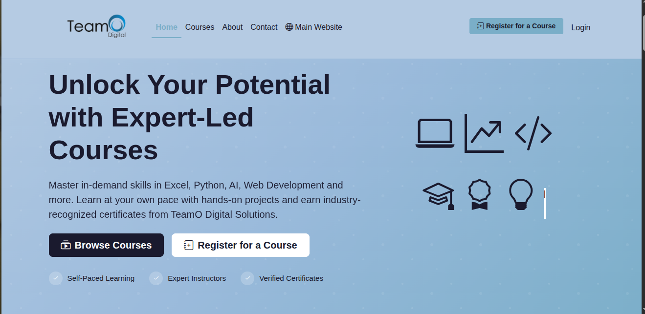 CodeSphere training platform homepage — Unlock Your Potential with Expert-Led Courses