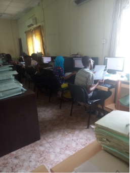 TeamO personnel entering digitised records during execution of the Phase II proposal
