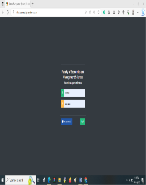Faculty of Economics and Management Sciences records login screen