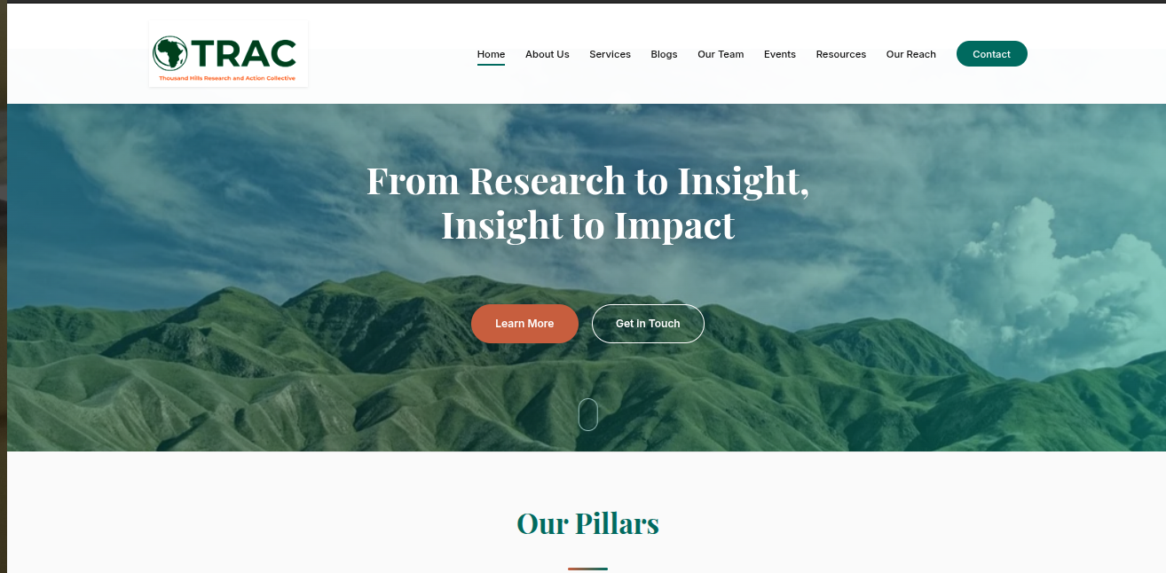 TRAC Africa homepage — From Research to Insight, Insight to Impact
