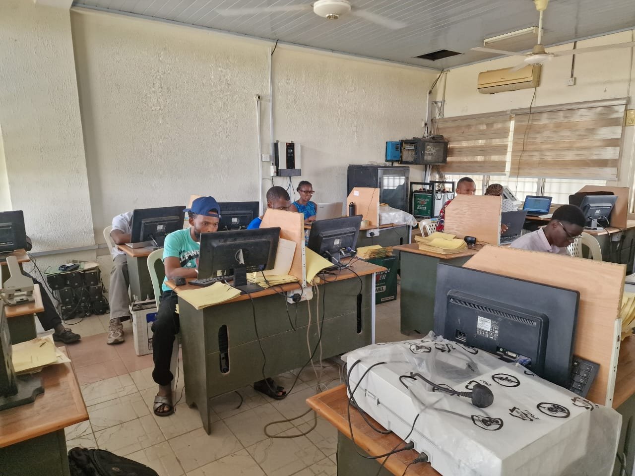 TeamO staff scanning Veterinary Teaching Hospital documents