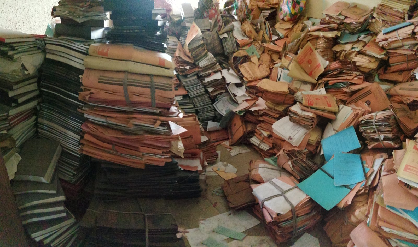 Raw WACP physical documents before digitisation