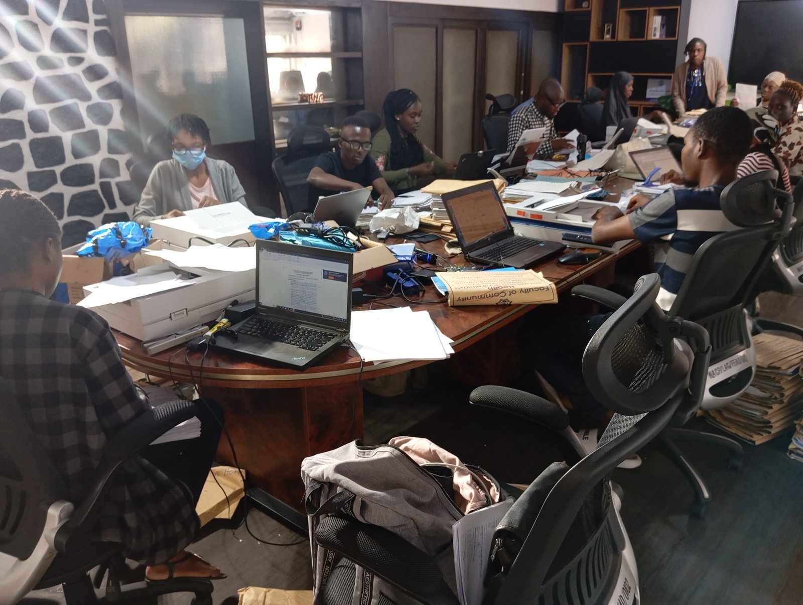 TeamO team scanning and renaming WACP Faculty of Community Health files